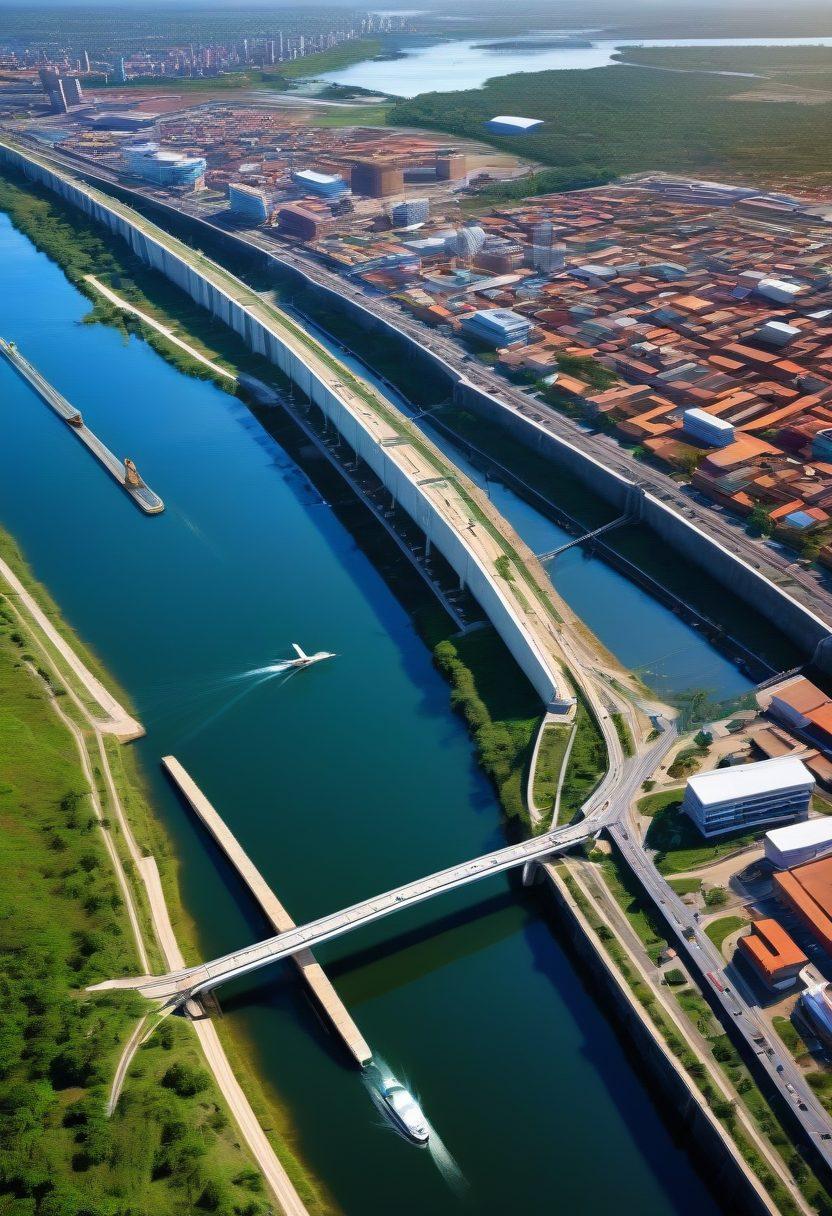 A high-tech digital insurance landscape showcasing Paraguay's iconic landmarks, like the Itaipu Dam and the Asunción City skyline, intertwined with digital interfaces displaying insurance options, graphs, and user interactions. Emphasize a modern, vibrant atmosphere with people of diverse backgrounds engaging with technology. Use bright colors and futuristic elements to capture innovation in the insurance sector. super-realistic. vibrant colors. white background.